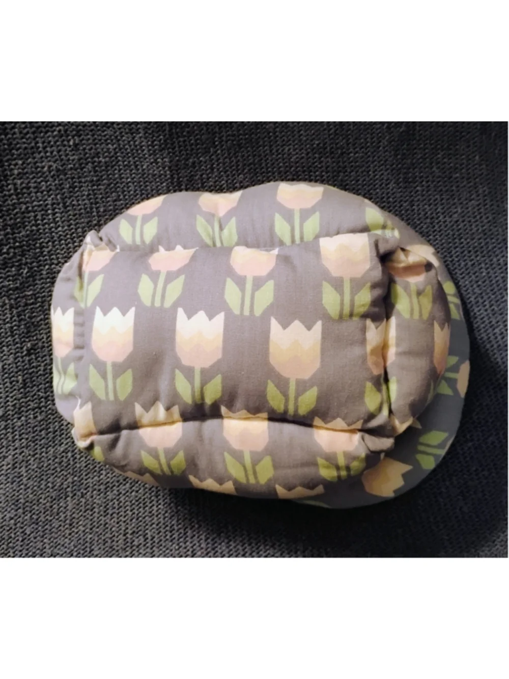handcrafted stuffed cloth Easter Basket Tulip Print Fabric